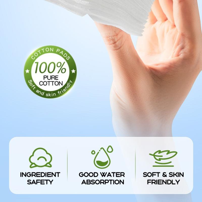 Avocado Portable Cotton 100PIECES Gentle Makeup Remover Pure Cotton Cosmetic Towel