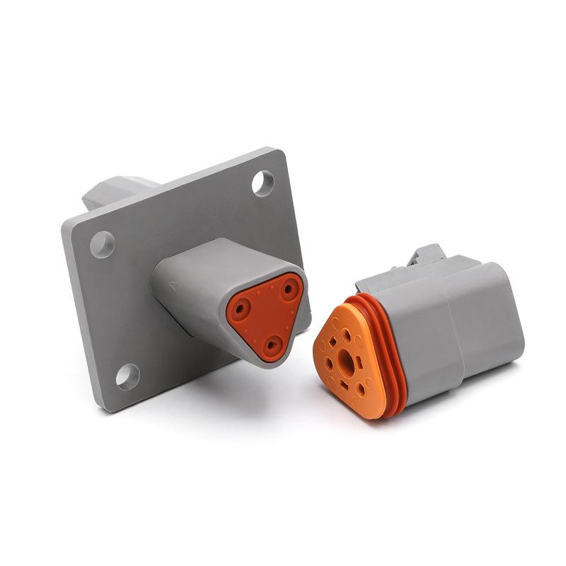 DT04-4P-L012 Deutsch flange type waterproof automotive connector 2P/3P/4P/6P/8P/12P sheath butt harness socket terminal