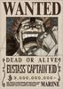 One Piece Wanted Poster Eustass Kid 3 Billion Official Navy Wanted Poster Official Merchandise