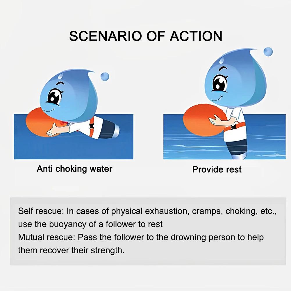 ПВХ Плавательный Воздушный Мешок Надувной Божья Коровка Плавательный Буй Спасательный Жилет Плавающий Многофункциональный с Поясным Ремнем Регулируемый для Водных Видов Спорта