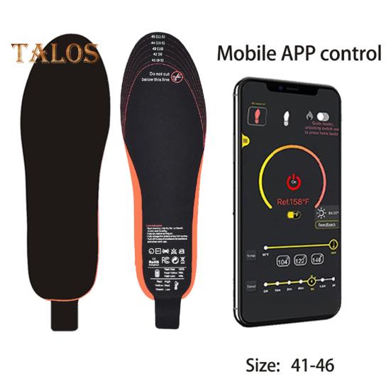 1 пара зимних электрических стелек с подогревом 3000 мАч, перезаряжаемые, 3 температурных настройки, управление через приложение, для мужчин и женщин, уличные грелки для ног, подогреваемые коврики для обуви