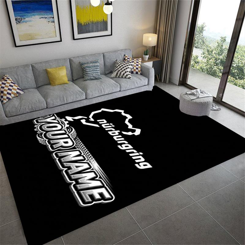 Custom Name Nürburgring Carpet Rug for Living Room Bedroom Home Sofa Decoration,Kids play Non-slip Floor Mat
