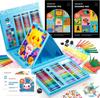 Art Set with Colored Solid Coloring Watercolor Pencil Palette and Portable Storage Portable Educational Gift for Preschool and Elementary