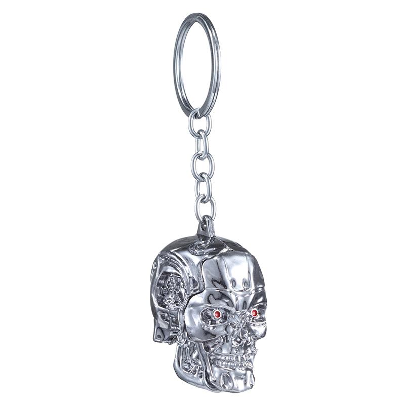 Terminator Skull Head Keychain Men Women Fashion Pendant Keyring Jewelry Car Key Accessories
