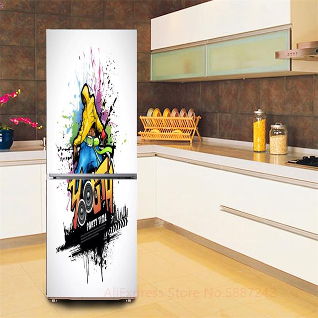 3D наклейка на холодильник, дверная крышка, красное вино, самоклеющаяся пленка, виниловая наклейка на дверь, крышку холодильника, обои, наклейки, ПВХ, искусство