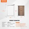 Pet Door for Door with Lock and Magnetic Flap System Aluminum Frame Small