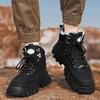 Winter Boots Trendy Men High Top Ankle Boots Luxury British Workwear Short Boots Thick Soled Warm Casual Cotton Shoes