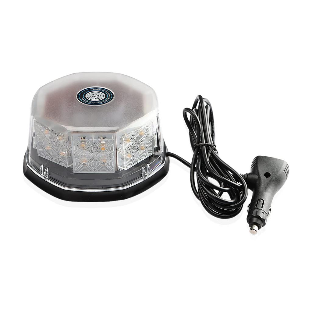 Rotating Light Lamp Yellow Light Flash Beacon 12V24V 32 LED Warning Light 40w Emergency Lamp Waterproof Warning Light Emergency Light Signal Light