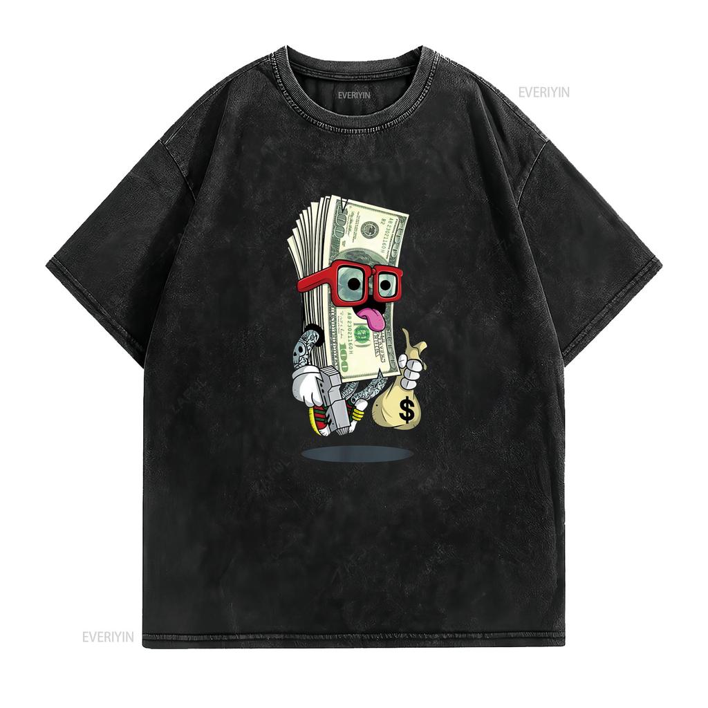 Футболка Hip Hop Urban Graffiti Art с принтом, винтажная, стираная, мягкая, повседневная, стильная, универсальная, уличный стиль, топ для повседневной носки