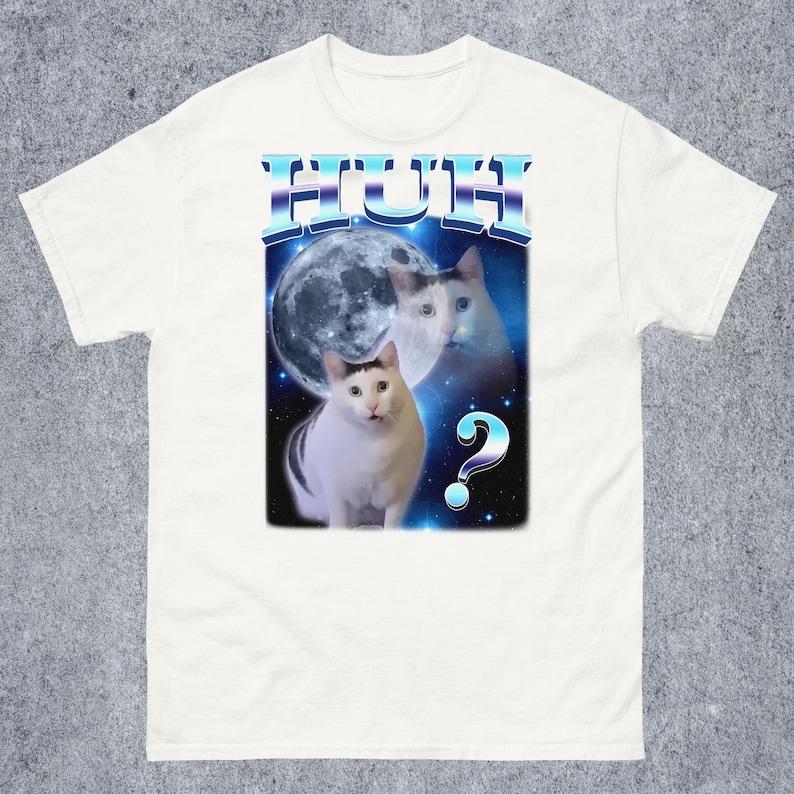 HUH Смешная футболка Dank Cat Meme Подарок для женщины и унисекс Уродливые футболки Unhinged Футболка Goofy Ahh Cats Одежда Stupid Silly футболка унисекс