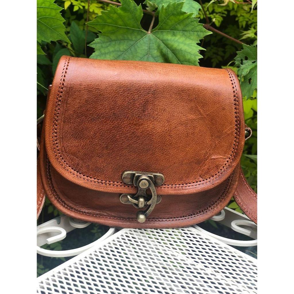 Маленькая кожаная седельная сумка в деревенском стиле, детская кожаная сумка через плечо, кожаная седельная сумка в винтажном стиле, EDC, сумка для телефона через плечо, сумка для лекарств