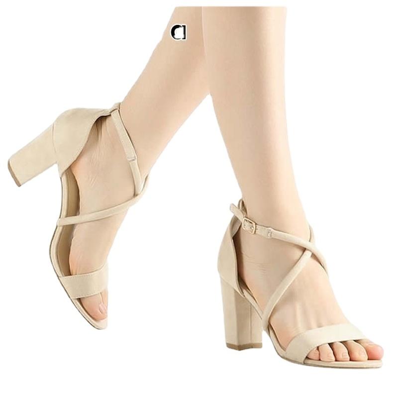 Женские сандалии с открытым носком и пряжкой, на массивном каблуке, платье, вечерние, свадебные, пикантные женские туфли