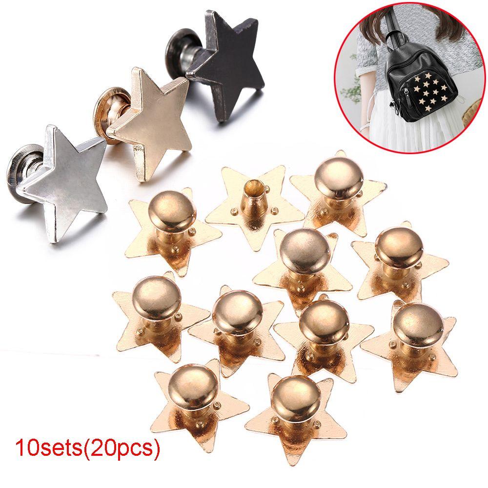 10 комплектов(20шт) Обувь DIY Украшение Скрапбукинг Тканевая Пуговица Одежда Звезды Заклепки