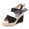 Women 2024 New Platform Wedges Sandals Summer Sapatos Feminino Shoes Ankle Strap Fruit Print Footwear Sandalias De Mujer Pumps