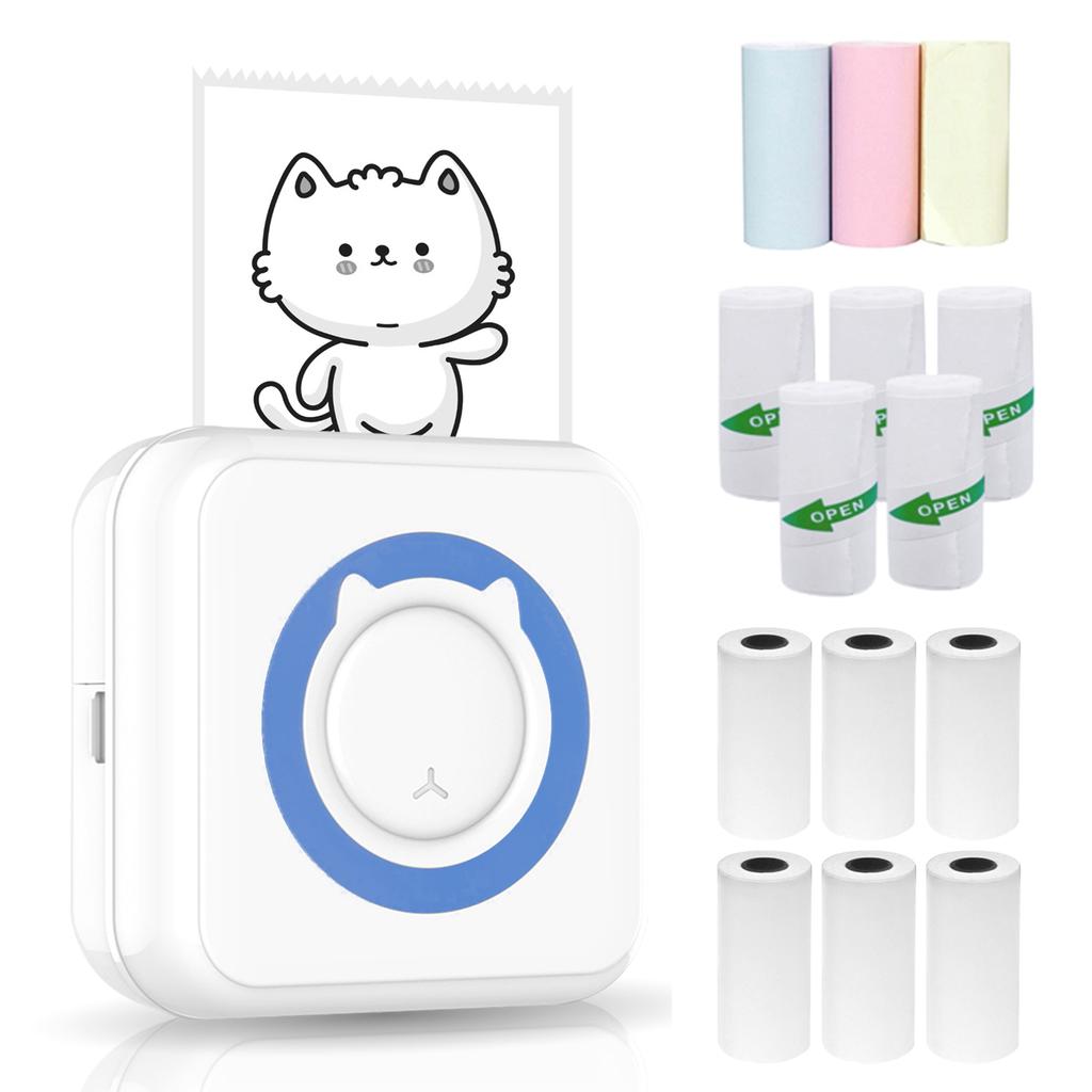 Универсальный фотопринтер Многофункциональный портативный принтер Беспроводной мгновенный мини-принтер с поддержкой BT