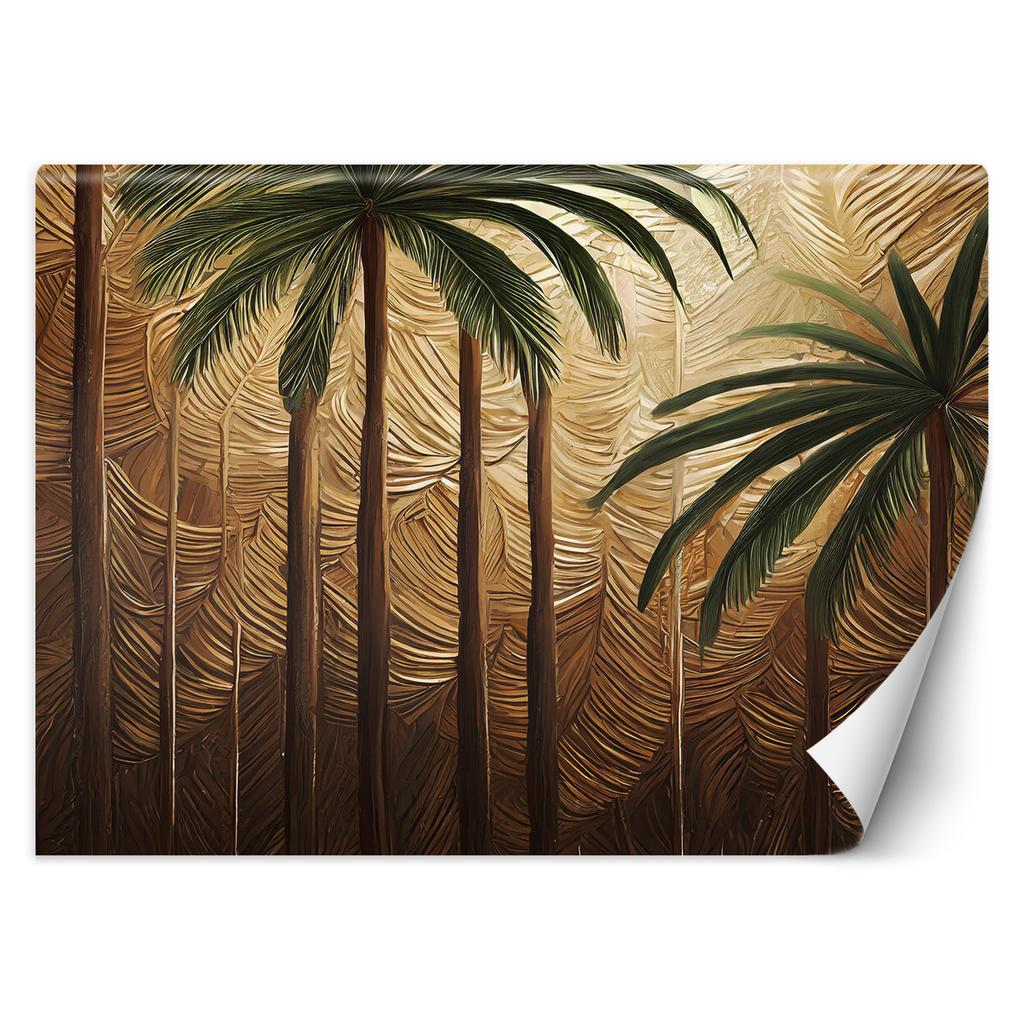 Wallpaper Palm Tree Gold Abstract