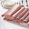 6 Pack Luxury Dinner Settings Banquet Bright Silk Party Decoration Table Napkin Bridal Showers Soft Smooth Fabric Elegant 43x43cm