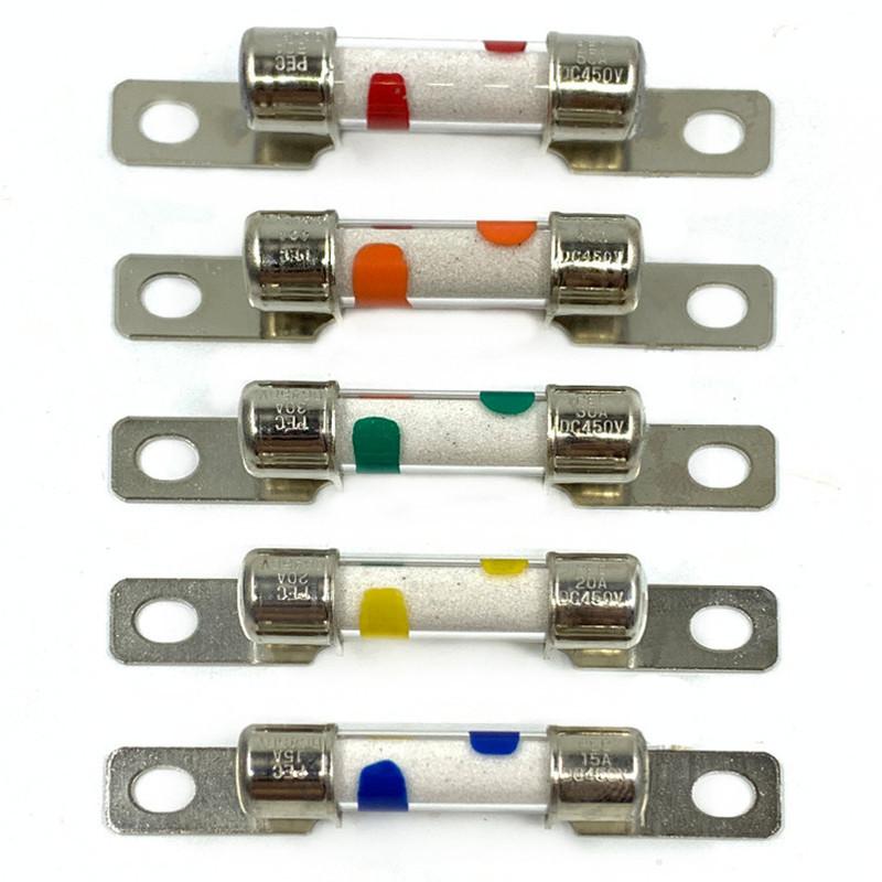 PEC New Energy Vehicle High Voltage DC450V fuse 10A/15A/20A/30A/40A/50A fuse tube electric compressor converter Automotive Fuses
