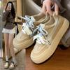 2024 женские кроссовки на толстой подошве, удобная повседневная модная обувь, повседневные низкие теннисные туфли на плоской подошве со шнуровкой для женщин