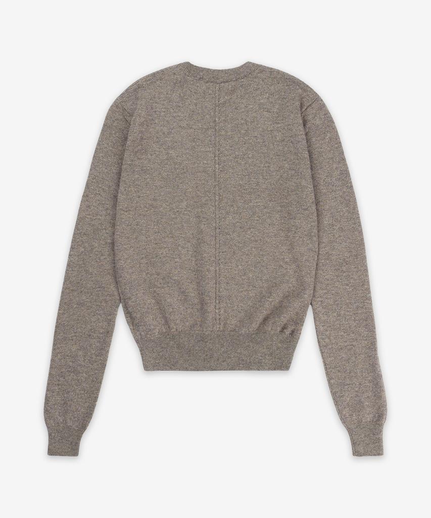 SAINT LAURENT Cashmere Openwork Round Neck Knit - Taupe / 808069Yall22353