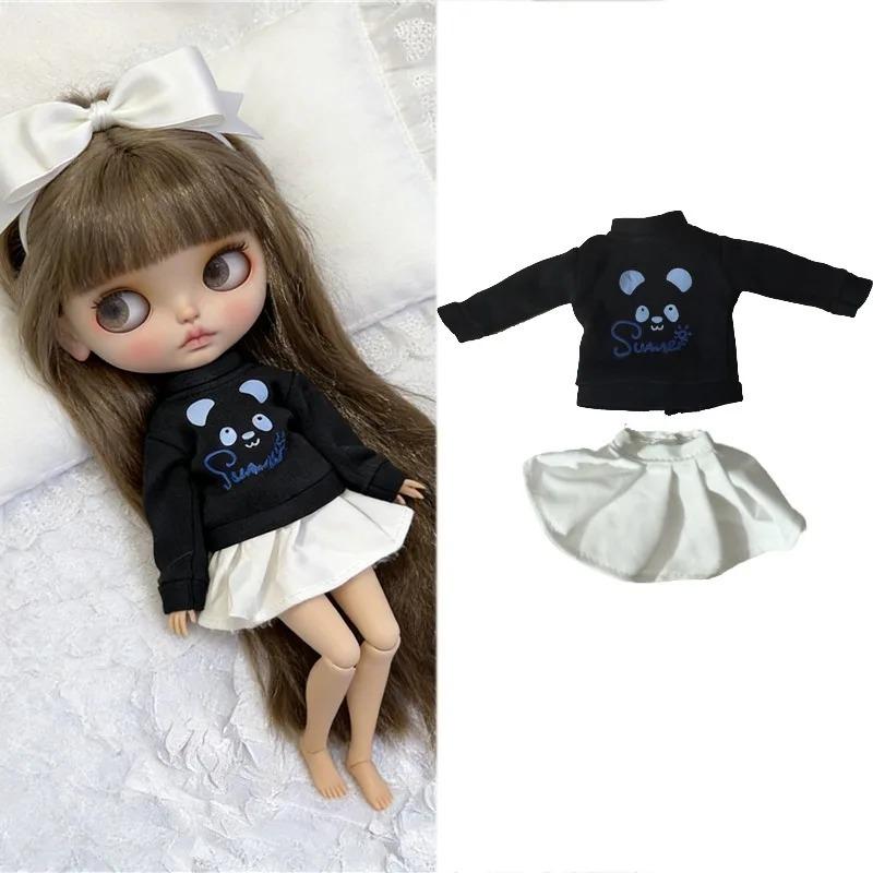 Для кук Blythe Одежда Принцесса Кружевная Горничная Комплект Юбок Милые Клетчатые Штаны Винтажное Платье Наряд Одежда OB24 OB22 1/6 Аксессуары