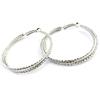 [M9308] - Silver 'Choréographie' Hoop Earrings Ø 50 Mm
