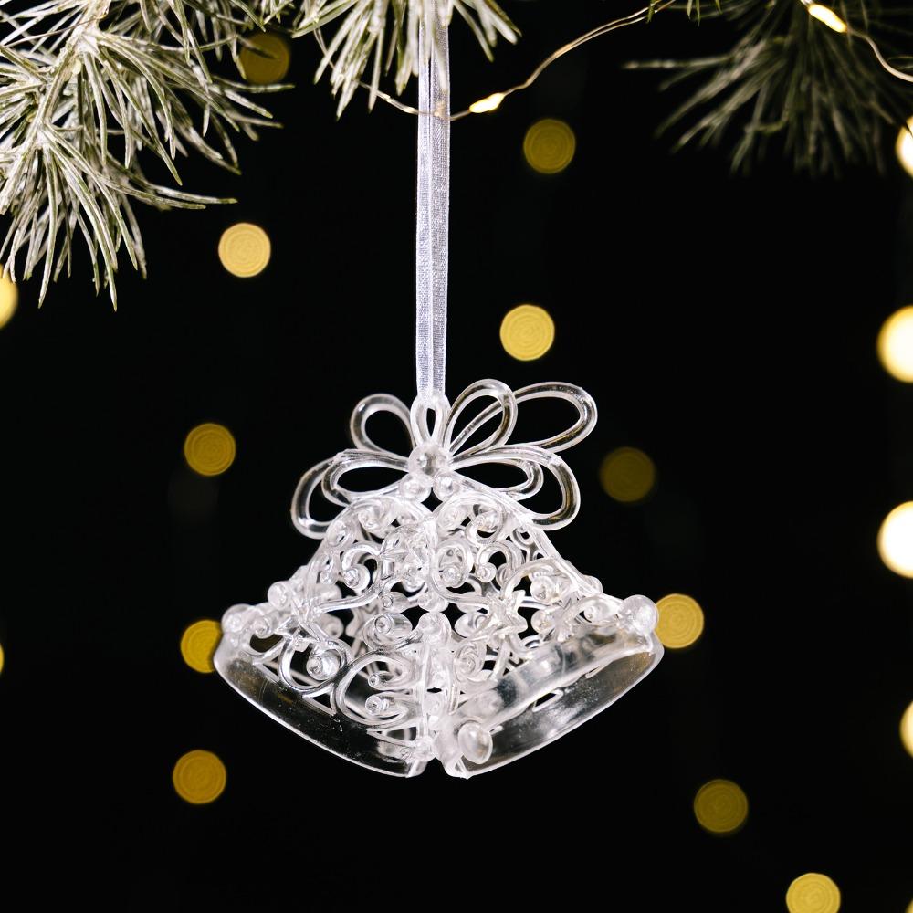 Transparent Acrylic Christmas Tree Ornaments Carousel Ballet Girl Pendants  New Year