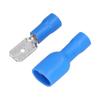 100 шт. плоских соединителей «папа-мама» с изолированной клеммой 16‑14 AWG, набор аксессуаров, синий
