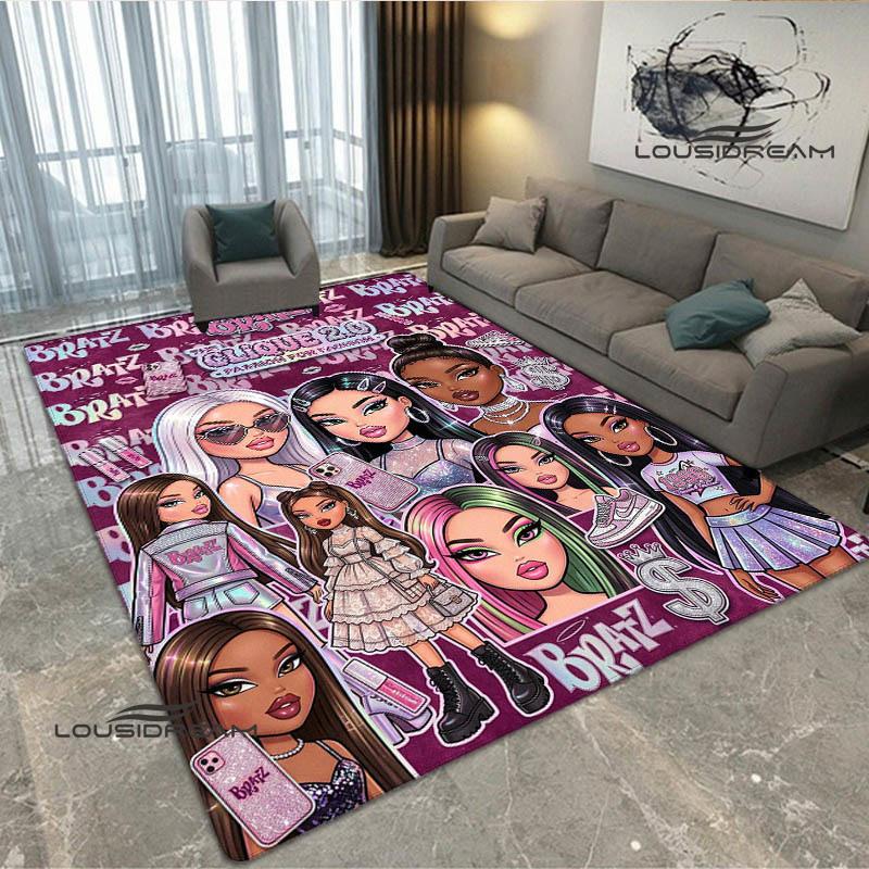 Ковер с принтом Bratz в стиле каваи Нескользящий ковер уличные ковры ковер для зоны декор ковра для спальни подарок на день рождения