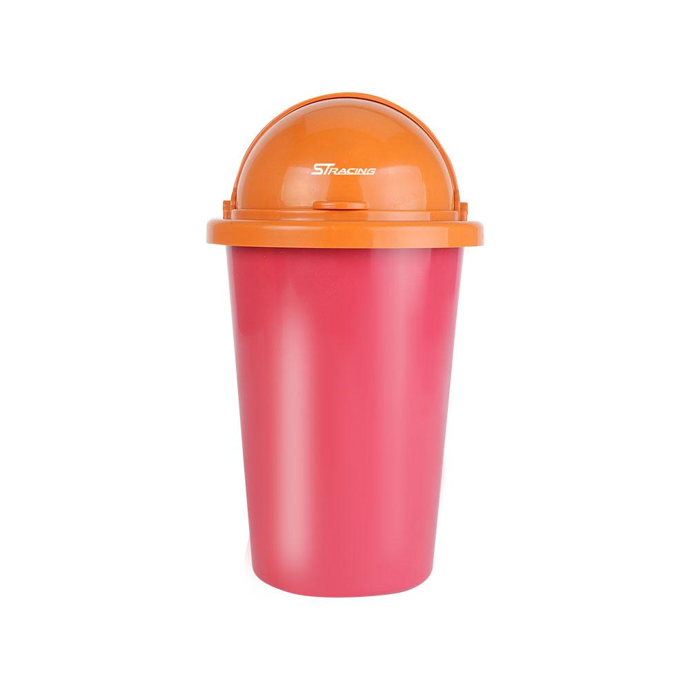 BAZQ7 Car Portable Trash Can Cute Storage Cup Dust-Proof Auto Accessories For Ford Mondeo Fiesta mk6 STRACING F150 Ranger Mustang Kuga