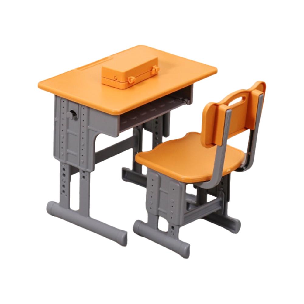 1set Chairs Furniture Model Miniature School Desks Miniature Toy Pretend Play Desk  Doll Accessories