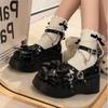 Women Lolita Shoes Fashion Mary Jane Shoes Japanese Style JK Skirt Shoe Cute Sweet Bow Single Shoes for Women Small Leather Shoe