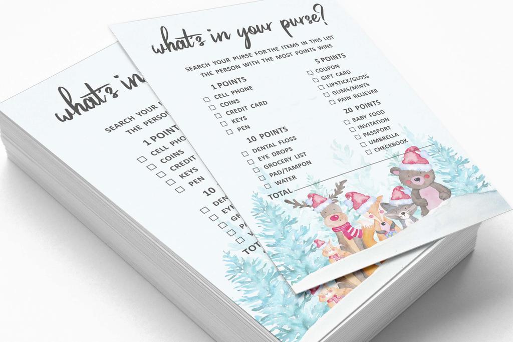 Inkdotpot 50 BabyA AlphabetA ABCA GameA Winter Jungle Theme Baby Shower Game Gender Neutral Party