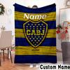 Custom Name Juniors Crest Throws Blanket Flannel Blankets for Couch Bed Gifts for Men Women Picnic blanket Christmas fan gifts