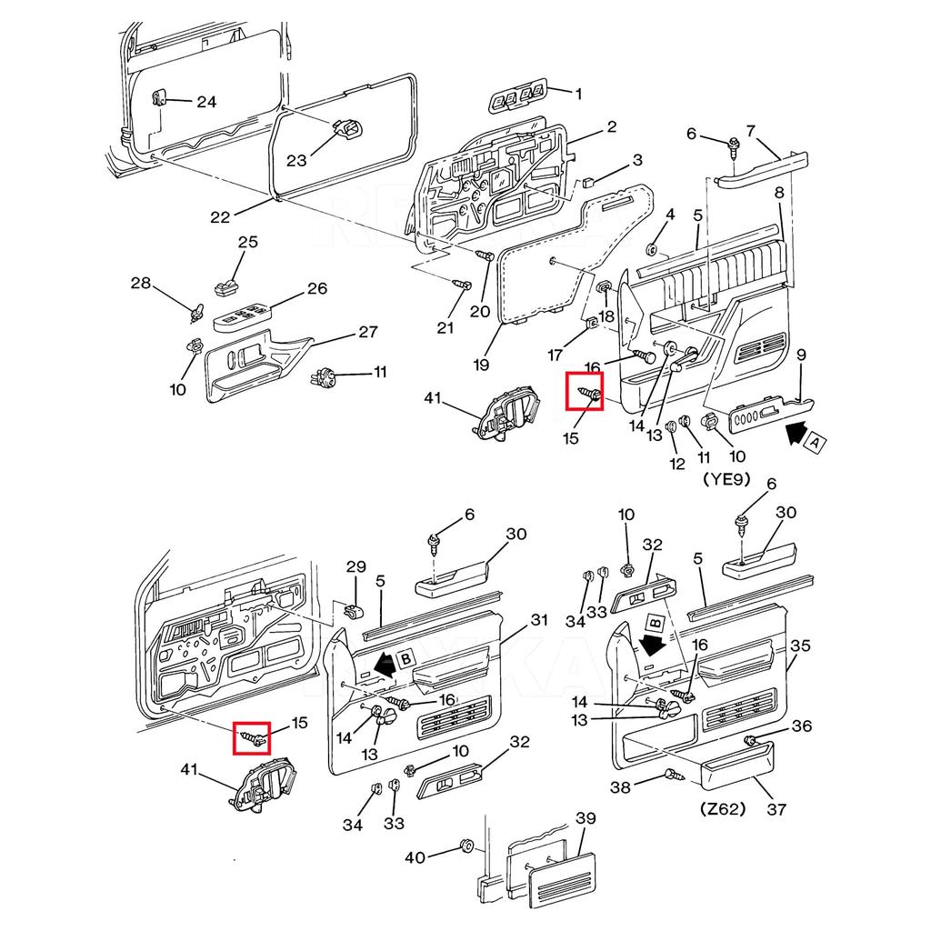 Woodzdon 50pcs Door Panel Clips Interior Trim Panel Retainer for 15545202 GM Truck Pickup