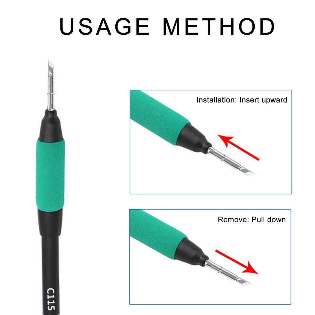 Наконечник паяльника C210 C115 Наконечник паяльника для GVM T210 GVM T115 Профессиональная паяльная станция Сварочные принадлежности