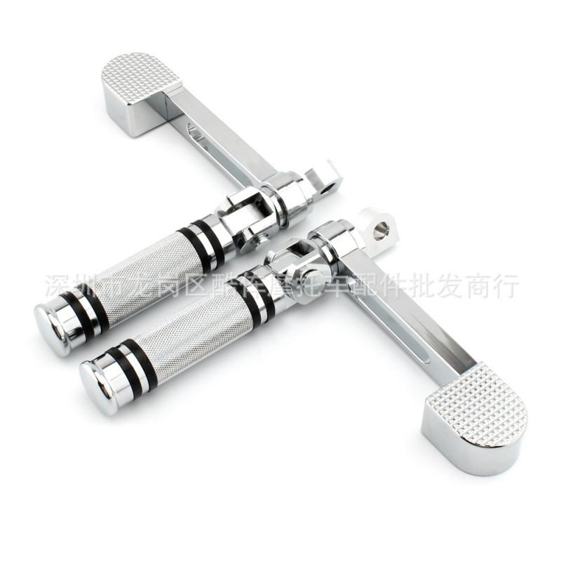 Extended Knurled Footpegs Harley Touring Softail 883 Motorcycle Custom Upgrade Black Chrome