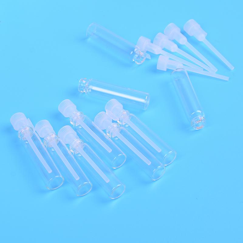 10/50Pcs Mini 1Ml Glass Vial Empty Laboratory Bottle Perfume Liquid Oil