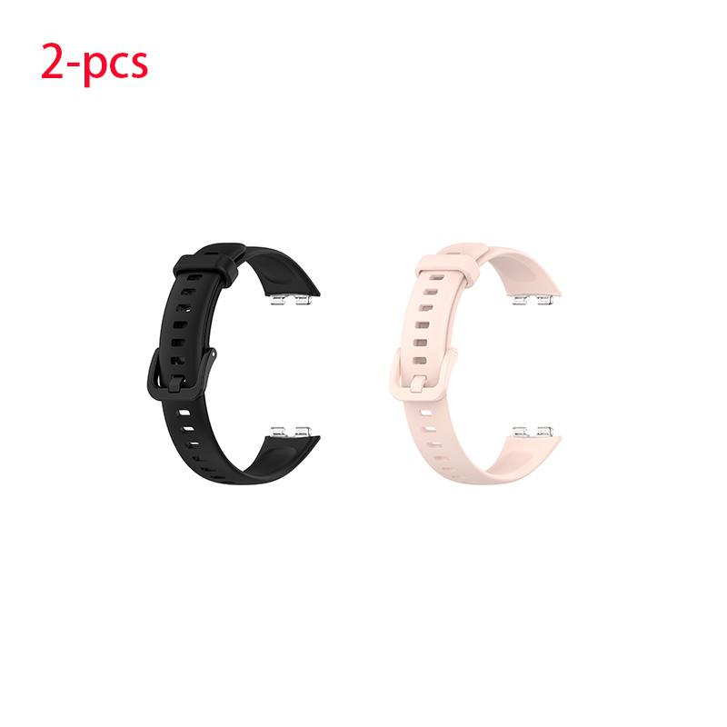 2 шт. Силиконовый ремешок для Huawei Band 8 Регулируемый спортивный ремешок для браслета Huawei 9 Ремешок для умных часов Стильный сменный ремешок
