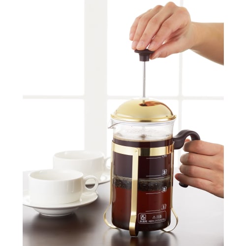 Yoshikawa Coffee Press/Tea Server, 750ml French Press, 5-Cup Capacity, Graduated, Made In Japan, Mocha Brown, SJ3306