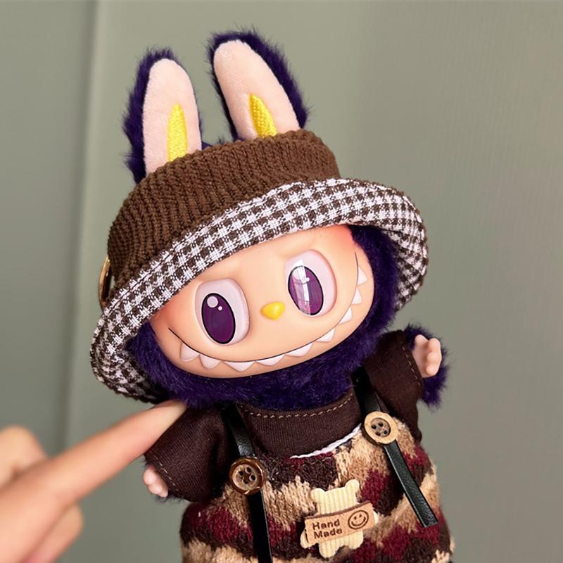 Одежда для мини-кукол, аксессуары для плюшевой виниловой куклы Лабубу, сменный костюм для хлопковой куклы, только одежда для детей, подарок