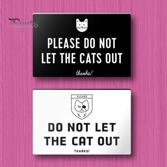 Деревянный знак для кошек с надписью «ПОЖАЛУЙСТА, НЕ ВЫПУСКАЙТЕ КОШЕК НА ВЫХОД» для украшения стены в деревенском стиле для дома, офиса, гостиной, спальни