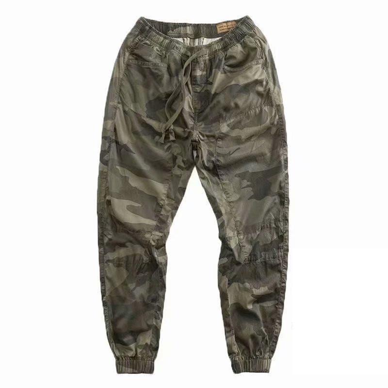 Мужские рабочие брюки свободного кроя с камуфляжным принтом — прочные, износостойкие для сварщиков и строителей