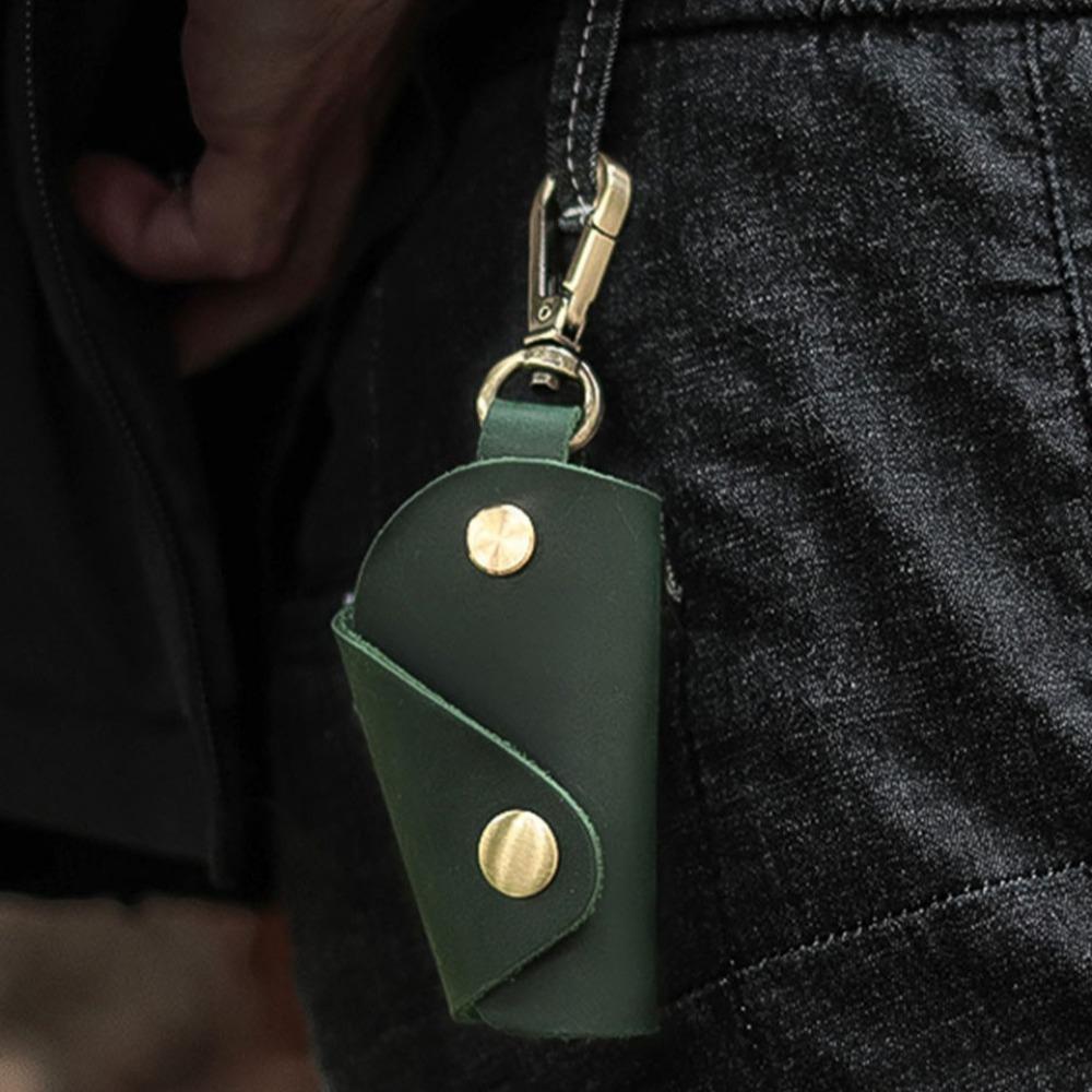 Luxury Mini Key Bag Genuine Leather Pocket Keychain Case Creative Men Car Key Pouch Car Accessory