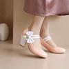 Женские туфли на высоком каблуке, милые туфли-лодочки с бантом для невесты, свадебные туфли, женские туфли на высоком каблуке, туфли для вечеринки к платью принцессы, размеры 34-46
