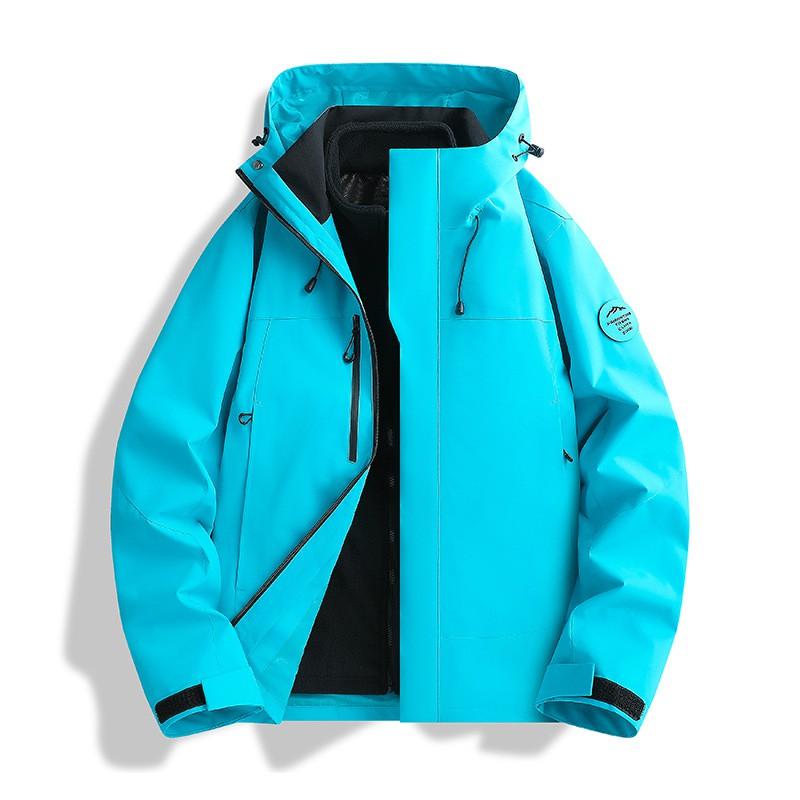 Men Women 3-in-1 Waterproof Windproof Hooded Outdoor Jacket Hiking Camping Trekking Fall Winter