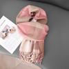 Ladies Plaid Scarf Female Student Versatile Autumn and Winter Shawl Double-sided with Cute Girl Warm Scarf Tide