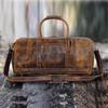 Mens Travel Bag Full Grain Leather Duffle Bag With Shoe Compartment Weekend Luggage Bag Christmas Gift Carry On Cabin Bag