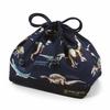 COLORFUL CANDY STYLE Dinosaur Museum Lunch Bag for Boys, Medium Drawstring, Stylish and Cute with Gusset, N3482800
