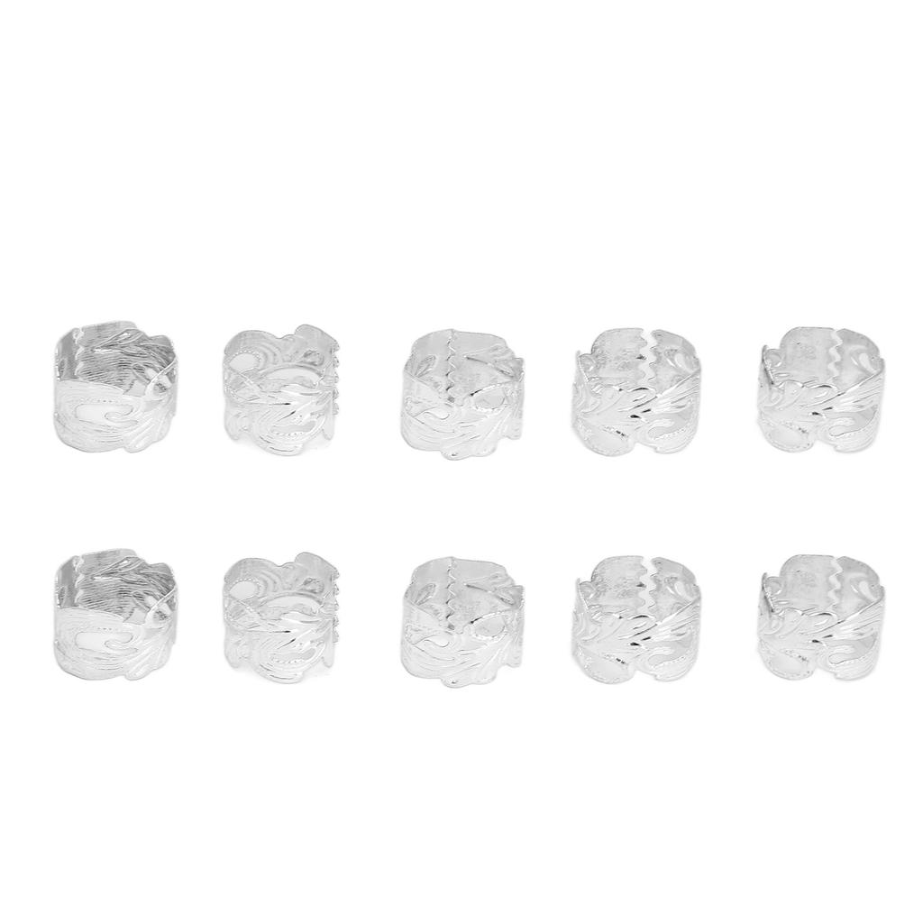 40 шт. Металлические серебристые бусины для бороды Изысканные винтажные украшения для бороды для плетения волос, ожерелье